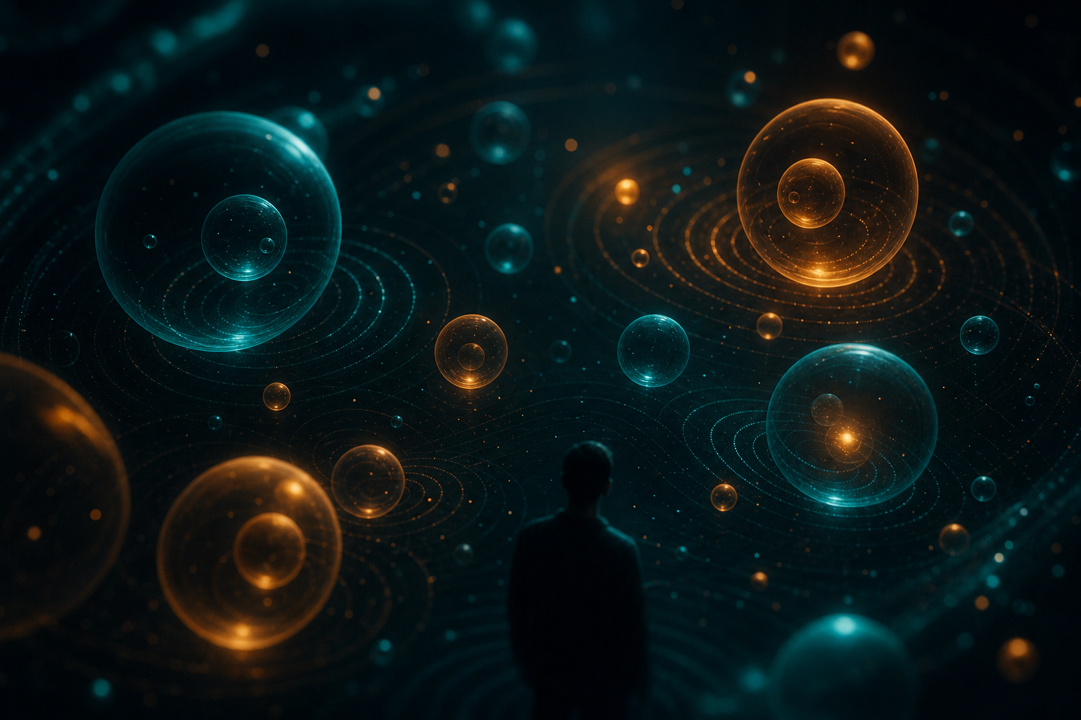 Spatial bubbles — each source has a place in the room.