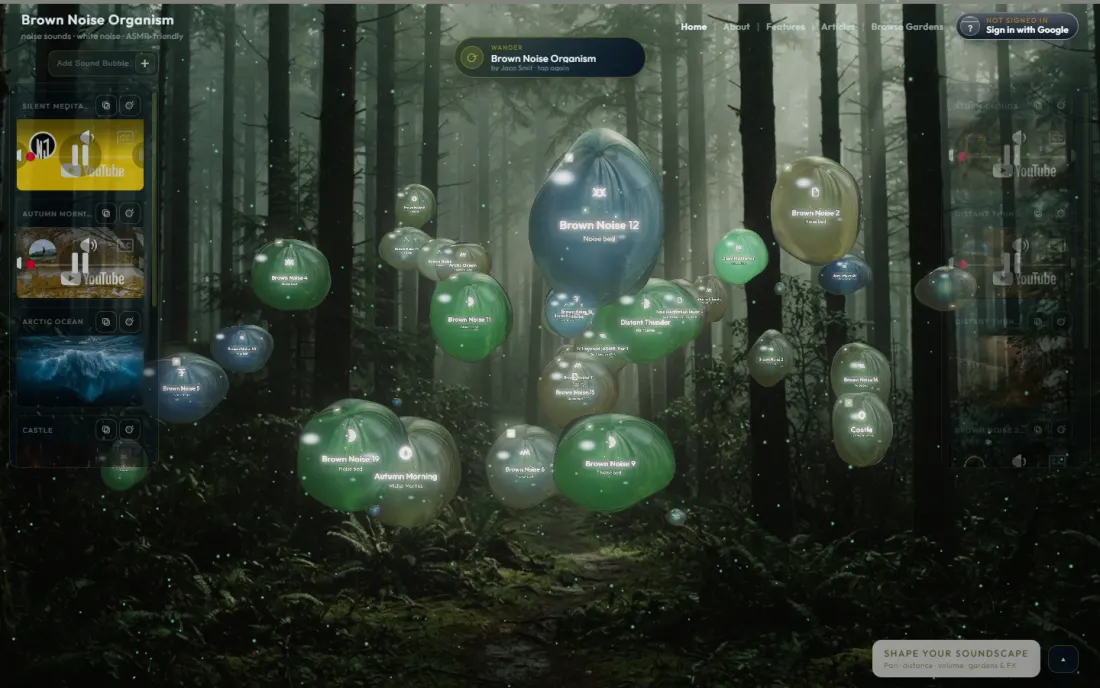 Living organisms — bubbles that breathe in and breathe out.